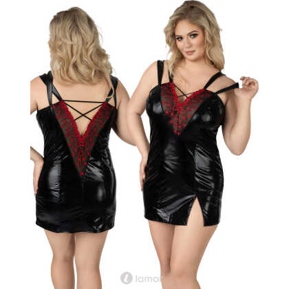* ANDALEA Wetlook chemise met rood kant