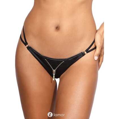 * AXAMI Lederlook String met ritsje AX9878