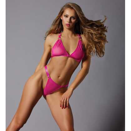 Allure The Hook Up - Twee-delige harnas set - L/XL - Felroze