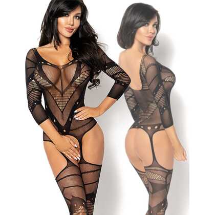 * BEAUTYNIGHT Zwarte bodystocking Esmeralda