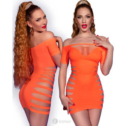 * CHILIROSE Neon Oranje naadloze jurk