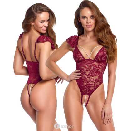 * COTTELLI Bordeaux rode Stringbody ouvert