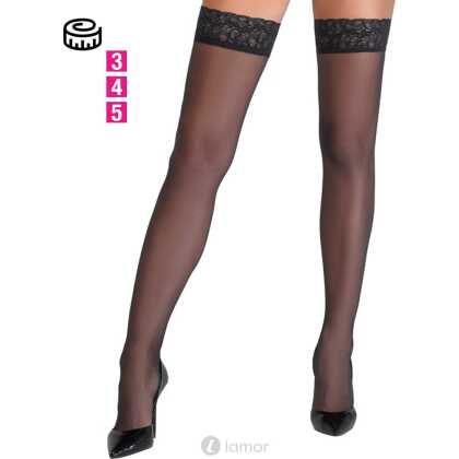 * COTTELLI LEGWEAR Halterloze kousen met kanten boord