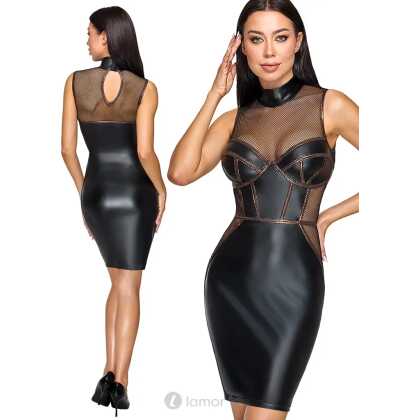 * COTTELLI Mattlook jurk met mesh