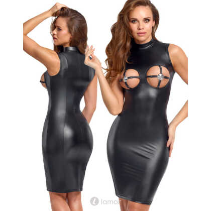 * COTTELLI Mattlook jurk met open borsten