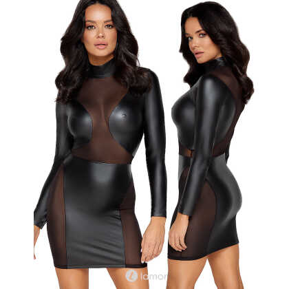 * COTTELLI Mattlook mini-jurk met powernet