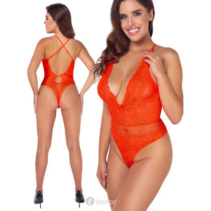 * COTTELLI Neon Koraal Body Met Kant