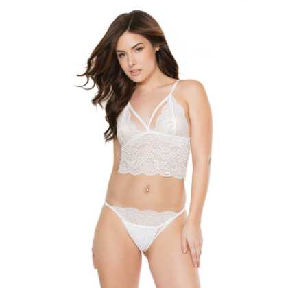 Coquette Bralette en Kralenloze Slip - Één Maat