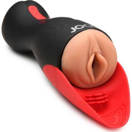 Curve Toys Zuig- en Vibrerende Pussy Masturbator - Zwart