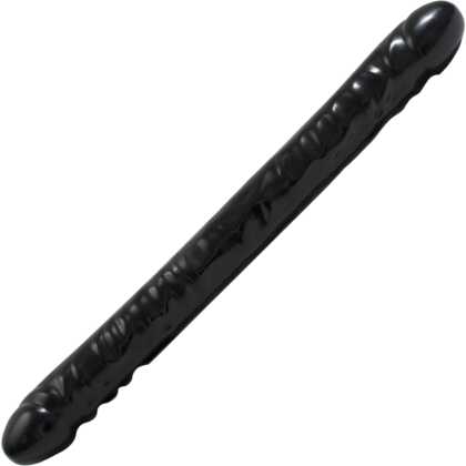 Doc Johnson Geaderde Double Header - Dildo met Dubbele Einden - 18 / 45 cm