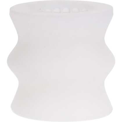 Doc Johnson Glow Helping Head Silicone - Masturbator Sleeve - Frost / Green Glow