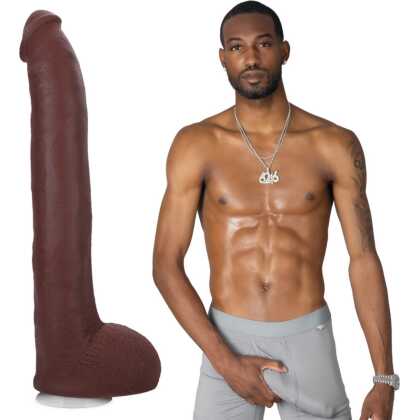 Doc Johnson Hollywood Cash - Realistische ULTRASKYN Dildo - 11 / 29 cm - Chocolade