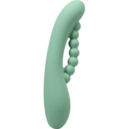 Doc Johnson Into The C - Kakui Me - Warming Beaded Rabbit Vibrator - Kelp Green