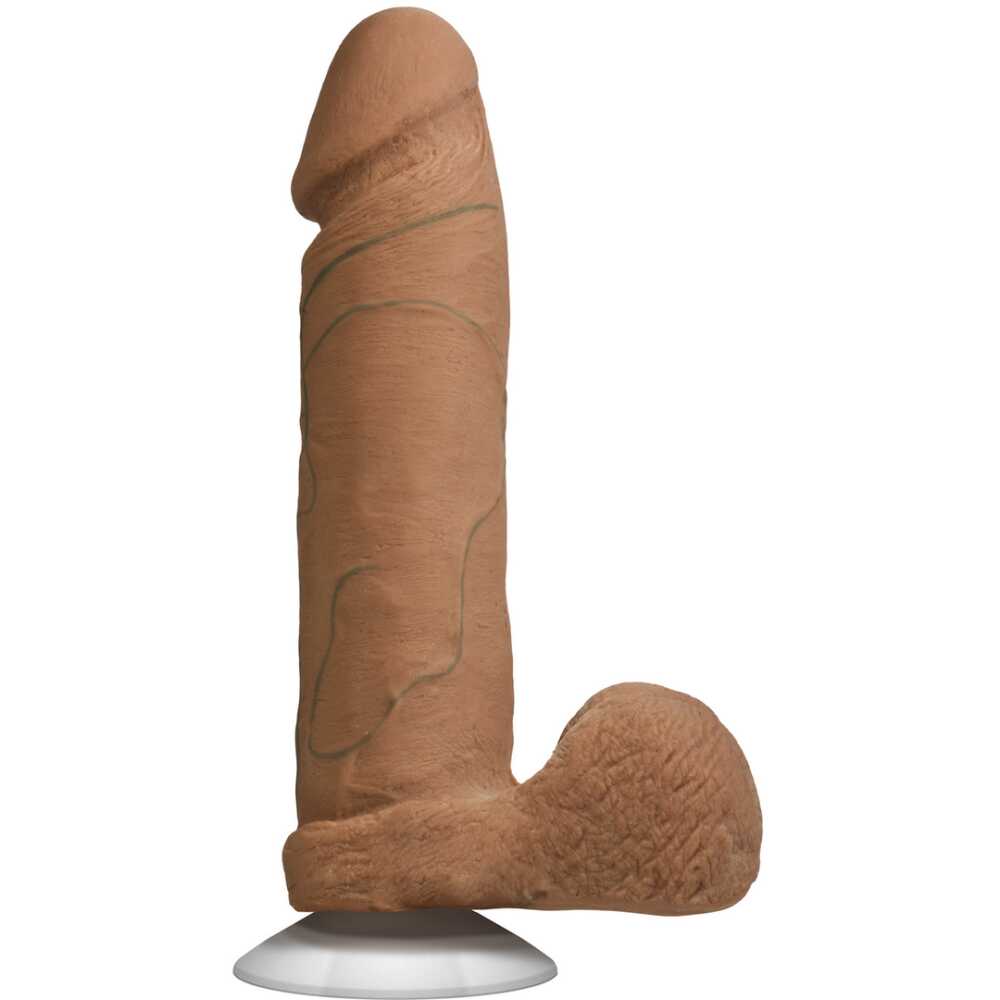 Doc Johnson Realistische Cock met Ballen - Verwijderbare Vac-U-Lock Zuignap - ULTRASKYN - 8 / 21 cm - Karamel