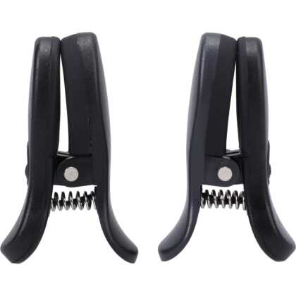 Doc Johnson Vibro Grippers - Vibrerende Tepelklemmen met Koffer - Zwart