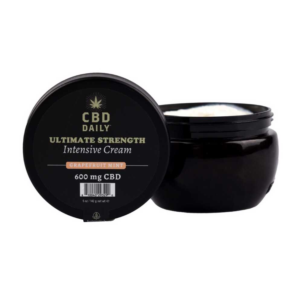 Earthly body CBD Daily Ultimate Strength Intensive Cream - Grapefruit Mint - 5 oz / 142 g