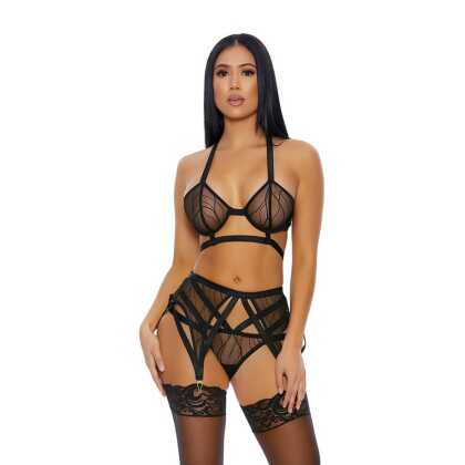Forplay Come See Me - Mesh Lingerie Set - XL