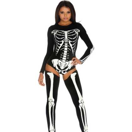 Forplay Slecht tot op het Bot - Sexy Skelet Kostuum - L/XL