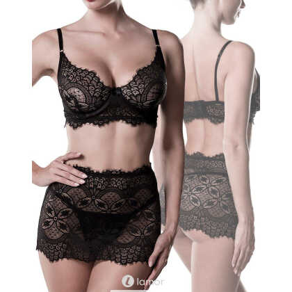 * GREY VELVET 3-delige Erotische lingerie set