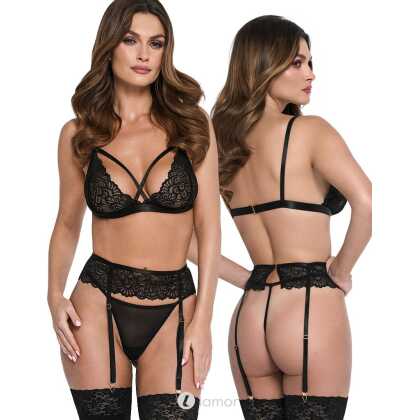 * KOTEK 3-delige lingerie set met straps