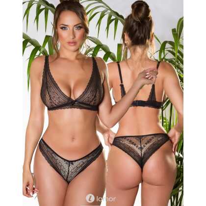 * KOUCLA Zwart 2- delig lingerie setje IS7661-B