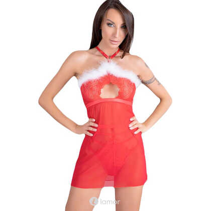 * LIVCO CORSETTI Rode Kerst Babydoll