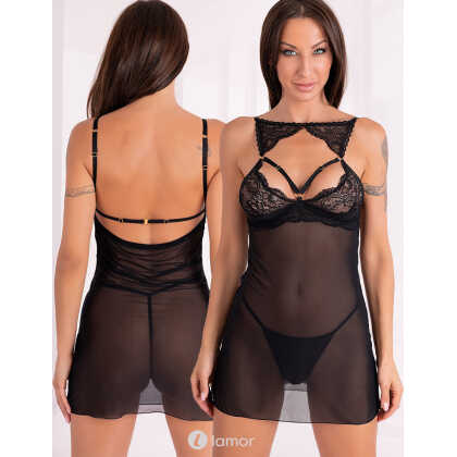 * LIVCO CORSETTI Zwarte chemise Krolina