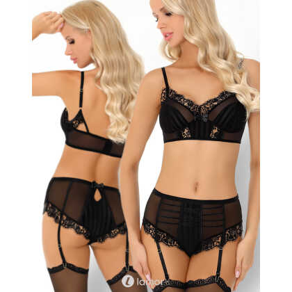 * LIVCO CORSETTI Zwarte lingerie set