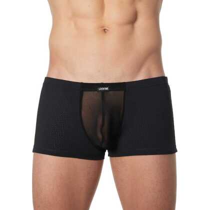 * LOOK ME Heren boxer in geperforeerde stof en tulle (S)