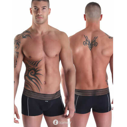 * LOOK ME Heren boxer met witte bies