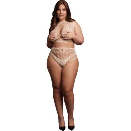 Le Désir by Shots Duo Net Key-Hole Beha Set - Queen Size
