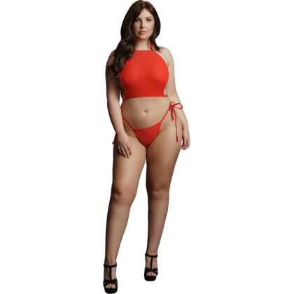 Le Désir by Shots Feestelijke Strass Top en String - Plus Size