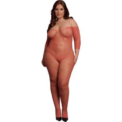 Le Désir by Shots Kant Lange Mouwen Bodystocking - Koningin Maat
