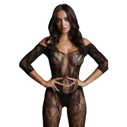 Le Désir by Shots Lace Sleeved Bodystocking - One Size