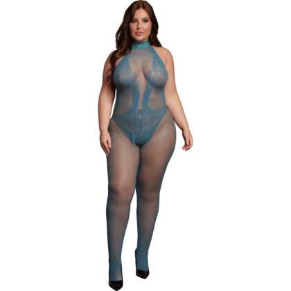 Le Désir by Shots Visnet en Kant Bodystocking - Koninginneformaat