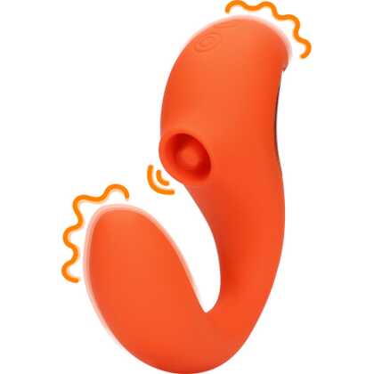 Loveline by Shots G-Spot Vibrator met Clitorale Pulse Wave - Untamed Orange