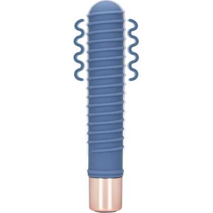 Loveline by Shots Geribbelde Mini Vibrator - Blue Horizon