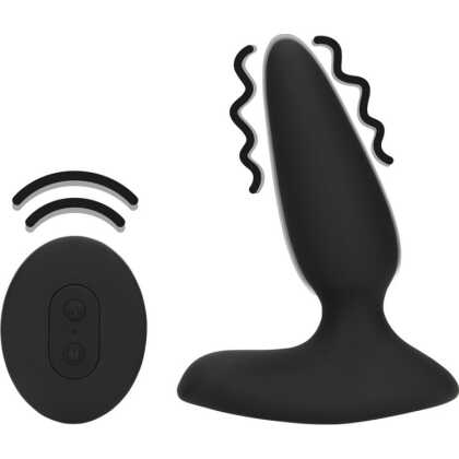 Loveline by Shots Glad Vibrerende Anale Plug met Afstandsbediening - Drop Black