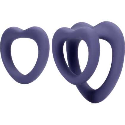 Loveline by Shots Hart Cockring Set - Violet Storm