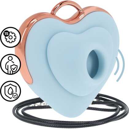 Loveline by Shots Luvie - Hartvormige AirTap Vibrator - Blauw