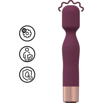 Loveline by Shots Mini Classic Wand Vibrator - Bordeau