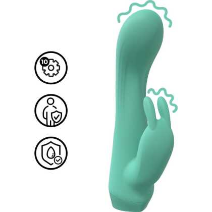 Loveline by Shots Mini Dual Rabbit Vibrator - Groen