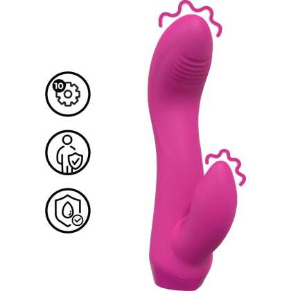 Loveline by Shots Mini Gebogen Konijnen Vibrator - Roze