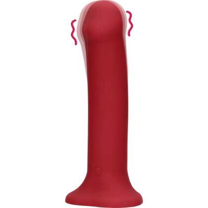 Loveline by Shots Non-Phallic Vibrerende Dildo - Groot - Framboos Rood