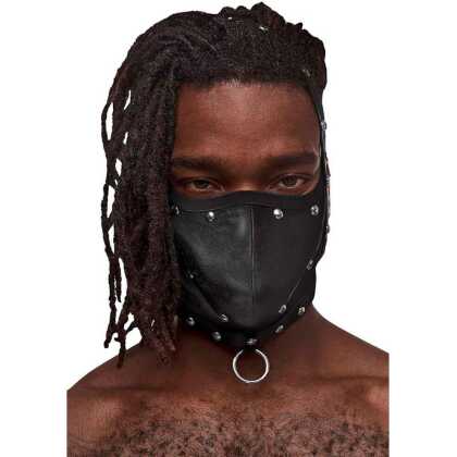 Male Power Triton - Masker met Verstelbare Nek en Voorring - Eén Maat - Zwart