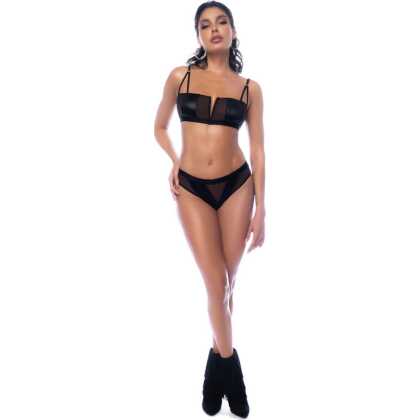 Mapalé Rock Star - Balcolonette Twee Delige Bh Set - L/XL - Nat Look Zwart