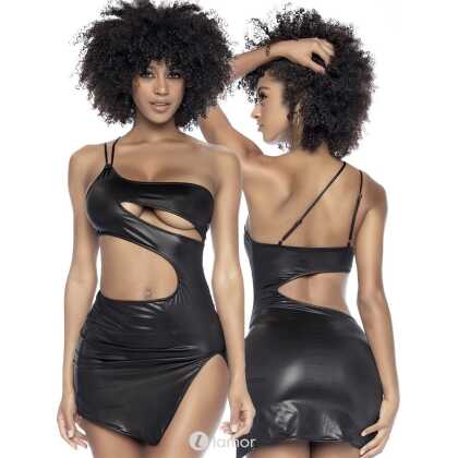 Mapalé Wetlook One Shoulder mini-jurkje