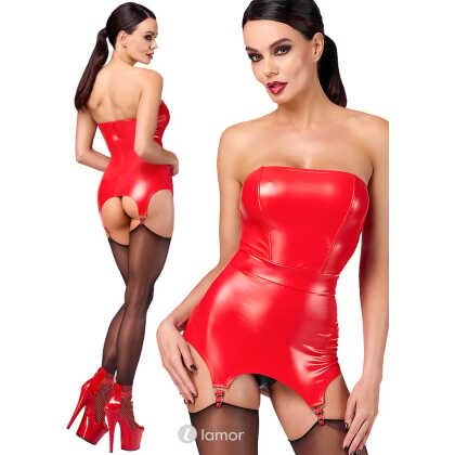 * NOIR handmade Bombshell Fierce Corset-Belt Rood