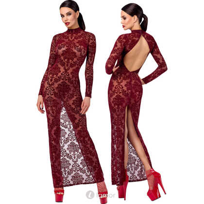 * NOIR handmade Kink Royal Floched tulle Lange Jurk