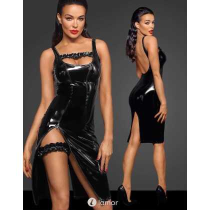 * NOIR handmade Lak jurk met ritsluiting-F250